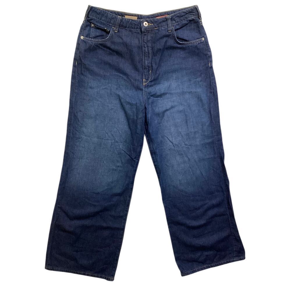Pilcro Anthropologie The Annie Wide Leg Jeans slouchy Lightweight Denim sz 32